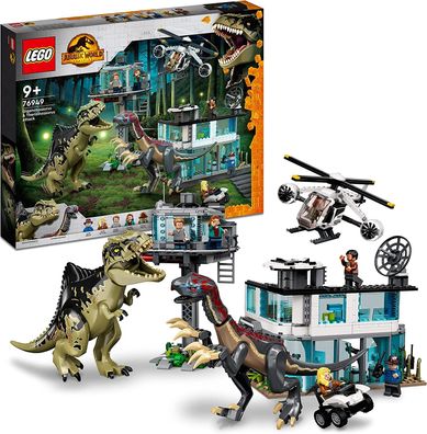 LEGO 76949 Jurassic World Giganotosaurus & Therizinosaurus Angriff, Dinosaurier ...