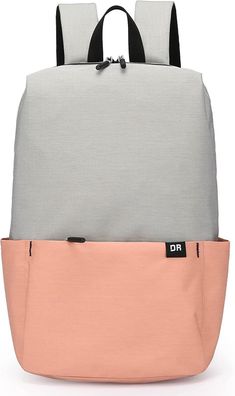 SPAHER Reiserucksack Handgepäck 10L Mini Ultraleichte Schultertasche Rosa Grau