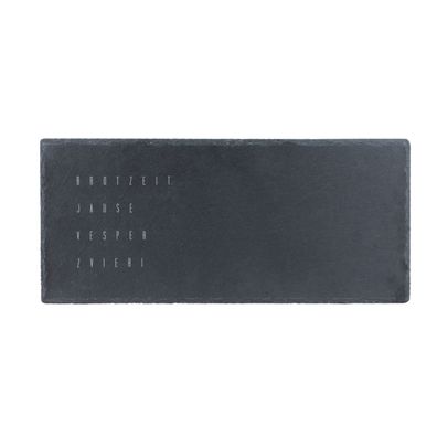 Deko Tablett Schieferplatte Servierplatte "Brotzeit - Räder Design