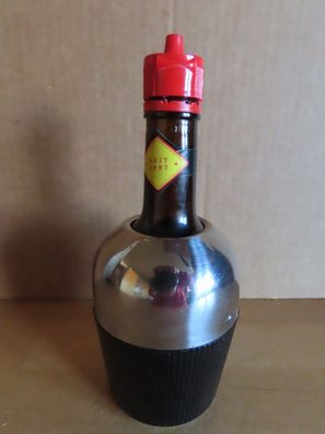 Flaschenhalter Maggihalter schwarz silbern für 125 ml Flasche WMF Cromargan