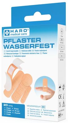 HARO Pflaster-Strips wasserfest hautfarben 20er Pack