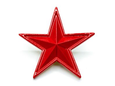 Stern Brosche Miniblings Anstecknadel Pin Kuba Weihnachten emailliert 30mm rot