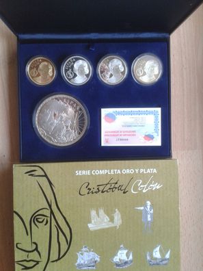 400 euro 2006 + 80 euro 2006 PP Spanien Christoph Kolumbus 27g 999er Gold/ Silber Set
