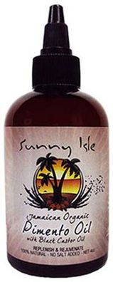 Sunny Isle Jamaican Organic Bio-Pimentoöl mit schwarzem Rizinusöl 118ml