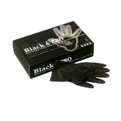 Sinelco Black & Pro Latex-Handschuhe schwarz M 20 Stück