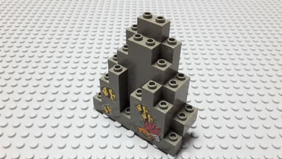 LEGO 1 Burg Felsen Berg Klippe Fels 3x8x7 Altdunkelgrau Nummer 6083pb05 Set 6442