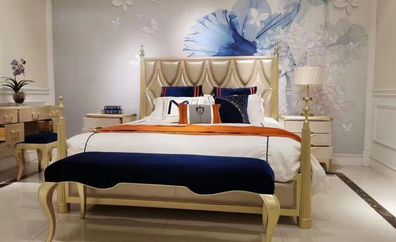 Design Schlafzimmer Bett Luxus Doppel Betten Holz Modern Polster Möbel 180x200cm