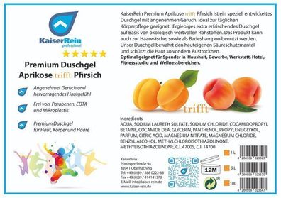 Premium Duschgel Aprikose trifft Pfirsich