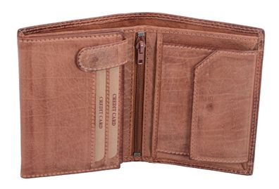 braun schattierte Herrenbörse Brieftasche Leder, RFID-Ausleseschutz