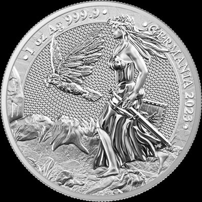 Germania Mint Germania 2023 1 oz 999 Silber Feinsilber 5 Mark mit Zertifikat