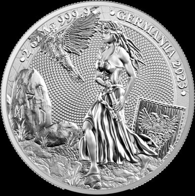 Germania Mint Germania 2023 2 oz 999 Silber Feinsilber 10 Mark mit Zertifikat