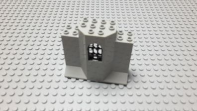 Lego 1 Wand Ritterburg Gitter Fenster 3x8x6 Neuhellgrau Nummer 48490