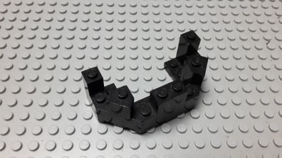 Lego 1 Burg Festung Mauer Brüstung Schwarz 4x8x2 Nummer 6066