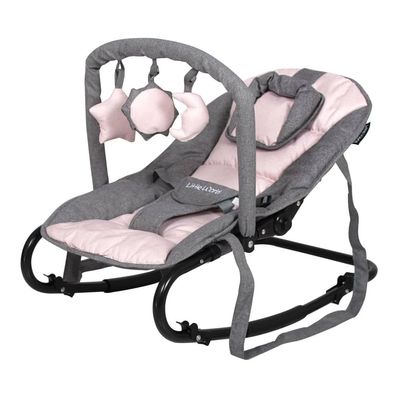 Little World Babywippe Starwing Grau und Rosa