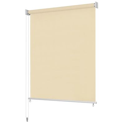 vidaXL Außenrollo 120 x 140 cm Cremeweiß