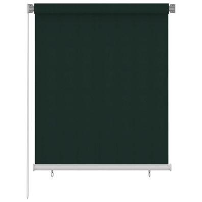 vidaXL Außenrollo 120x140 cm Dunkelgrün HDPE