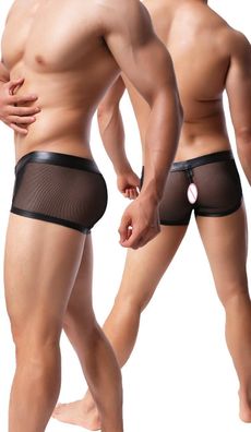 Herren Sexy Netz Pants Wetlook Unterhose Swell Funktion Boxer Shorts Hipster M-XL