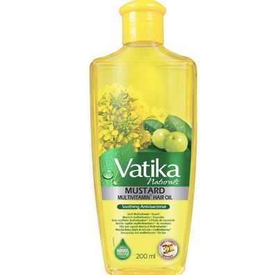 Vatika Naturals Mustard Multivitamin Smoothing Anti-bacterial Hair Oil 200 ml