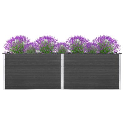 vidaXL Garten-Hochbeet 300 x 100 x 91 cm WPC Grau