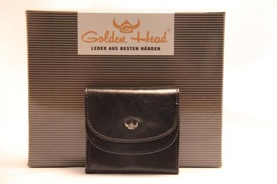 Golden Head Minibörse für Herren und Damen aus hochwertigem Colorado-Leder, schwarz