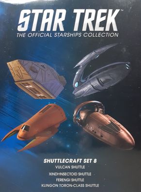 Star Trek Shuttle Set 8 - 4 Stück- Metall Modell Star Trek Eaglemoss engl. Magazin