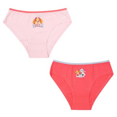 Paw Patrol Unterhose Mädchen Kinder Panty Slip Unterwäsche Rosa/ Pink (2er Pack)
