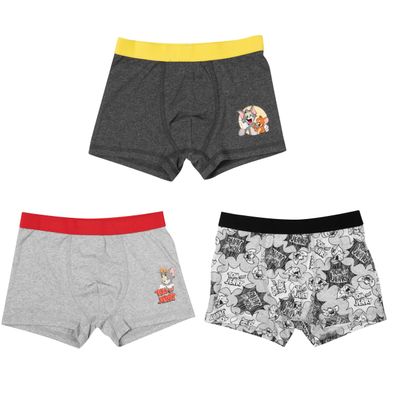 Tom und Jerry Boxershorts für Jungen Kinder Unterhose Unterwäsche Bunt 3er Pack