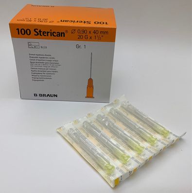 10 x 100 BBraun Sterican* Kanülen Gr.1 0,90x40mm Gelb - Injektionskanüle - Kanülen