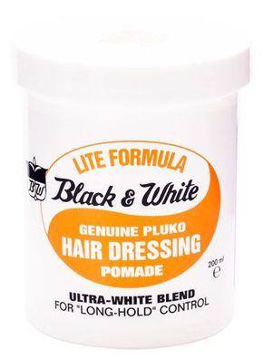 Black & White Genuine Pluko Hair Dressing Pomade 200ml