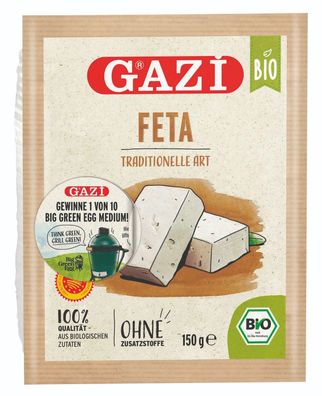 Gazi BIO Feta-Käse 16x 150g traditionell griechischer Schafs-Käse 48% Fett i. Tr.