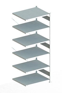 Anbauregal 2500x1000x800 mm verzinkt Fachlast 230 Kg