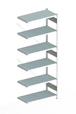 Anbauregal 2500x1000x500 mm verzinkt Fachlast 230 Kg