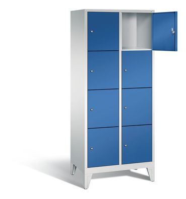 Fächerschrank mit 8 Fächern 400x375 mm Lichtgrau/ Enzianblau