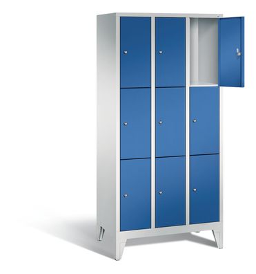 Fächerschrank mit 9 Fächern 300x510 mm Lichtgrau/ Enzianblau