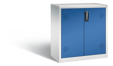 Umweltschrank 1000x930 mm mit 2 Wannen Lichtgrau/ Enzianblau