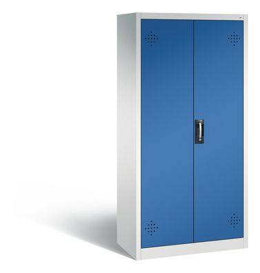 Umweltschrank 1950x930 mm mit 4 Wannen Lichtgrau/ Enzianblau