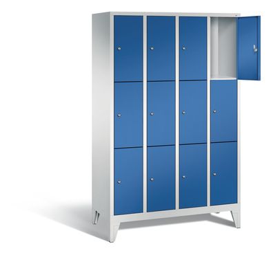 Fächerschrank mit 12 Fächern 300x510 mm Lichtgrau/ Enzianblau