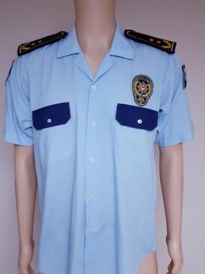 Türkei Polizei Diensthemd Kurzarm hellblau