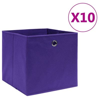 vidaXL Aufbewahrungsboxen 10 Stk. Vliesstoff 28x28x28 cm Lila