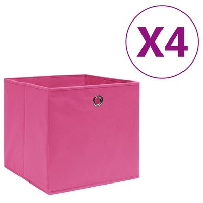 vidaXL Aufbewahrungsboxen 4 Stk. Vliesstoff 28x28x28 cm Rosa