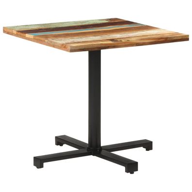 vidaXL Bistrotisch Quadratisch 80x80x75 cm Altholz Massiv