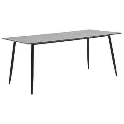 vidaXL Esstisch Grau 200x100x75 cm MDF