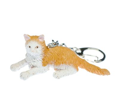 Norwegische Waldkatze Schlüsselanhänger Miniblings Anhänger Schlüsselring Katze