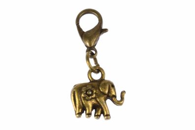 Elefant Charm Anhänger Bettelarmband Miniblings Charms Elefanten 12mm Bronze