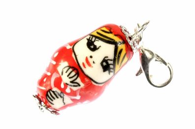 Matroschka Babuschka Russland Charm Anhänger Miniblings russische Puppe rot
