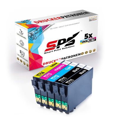 5er Multipack Set kompatibel für Epson Stylus D120 Network Druckerpatronen T0711 ...