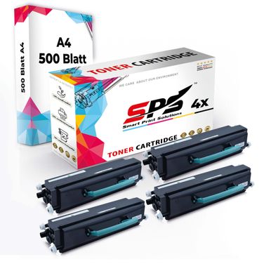Druckerpapier A4 + 4x Multipack Set Kompatibel für Lexmark E 352 (E250A21E) Toner ...