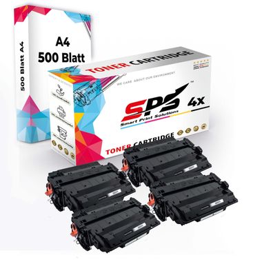 Druckerpapier A4 + 4x Multipack Set Kompatibel für HP Laserjet M 521 DN (CE255X/55...