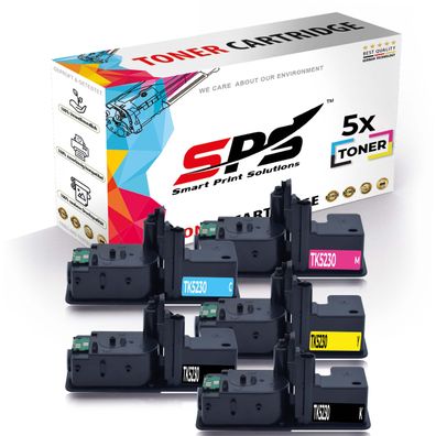 5x Multipack Set Kompatibel für Kyocera ECOSYS P 5021 Series (TK-5230C, TK-5230M, ...