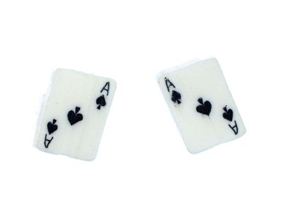 Karten Stecker Miniblings Ohrstecker Ohrringe Skat Poker Pokern Spielkarten 5mm